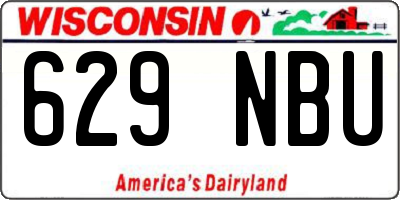 WI license plate 629NBU