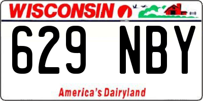 WI license plate 629NBY