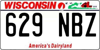 WI license plate 629NBZ