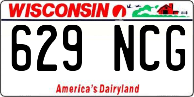 WI license plate 629NCG