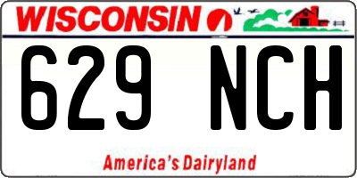 WI license plate 629NCH