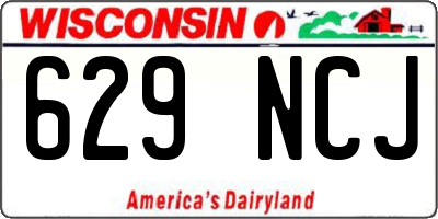 WI license plate 629NCJ