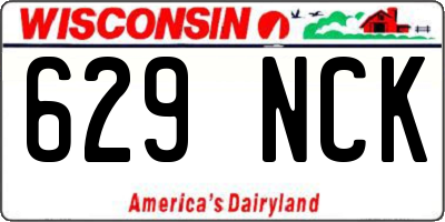 WI license plate 629NCK