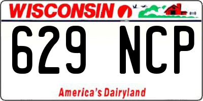 WI license plate 629NCP