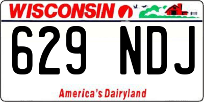 WI license plate 629NDJ