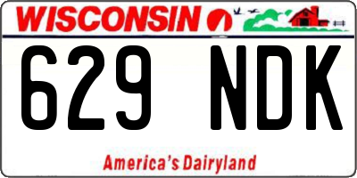 WI license plate 629NDK