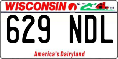 WI license plate 629NDL