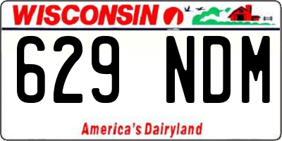 WI license plate 629NDM
