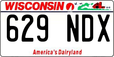 WI license plate 629NDX