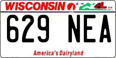 WI license plate 629NEA