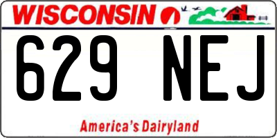WI license plate 629NEJ