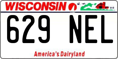 WI license plate 629NEL