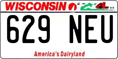 WI license plate 629NEU