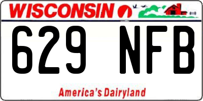WI license plate 629NFB