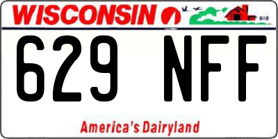 WI license plate 629NFF