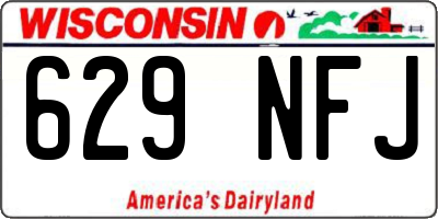 WI license plate 629NFJ