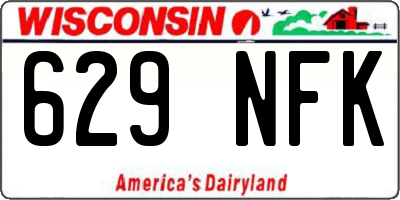 WI license plate 629NFK