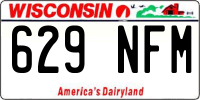 WI license plate 629NFM