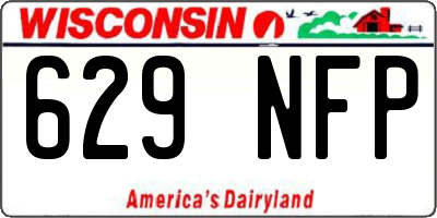 WI license plate 629NFP