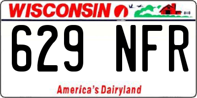 WI license plate 629NFR