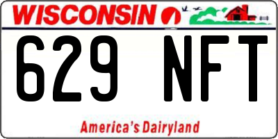 WI license plate 629NFT