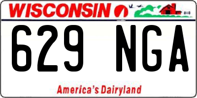 WI license plate 629NGA