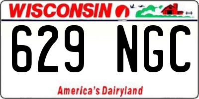 WI license plate 629NGC