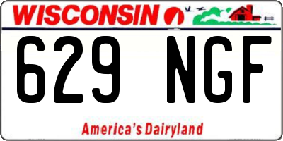 WI license plate 629NGF