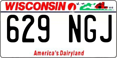 WI license plate 629NGJ