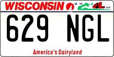 WI license plate 629NGL