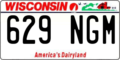 WI license plate 629NGM