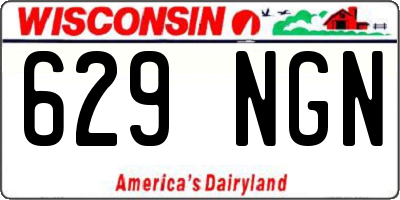 WI license plate 629NGN