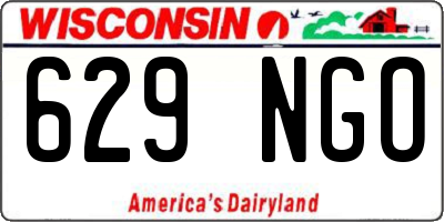WI license plate 629NGO
