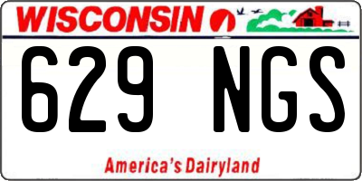 WI license plate 629NGS