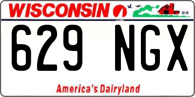 WI license plate 629NGX