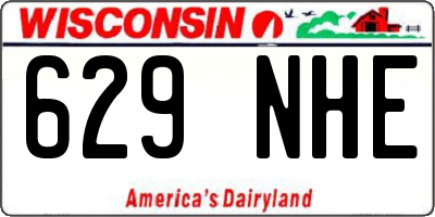 WI license plate 629NHE