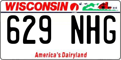 WI license plate 629NHG
