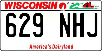 WI license plate 629NHJ