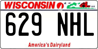 WI license plate 629NHL