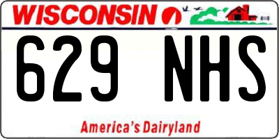 WI license plate 629NHS