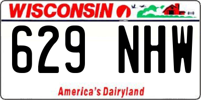 WI license plate 629NHW