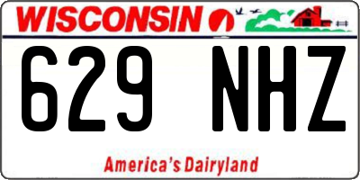 WI license plate 629NHZ