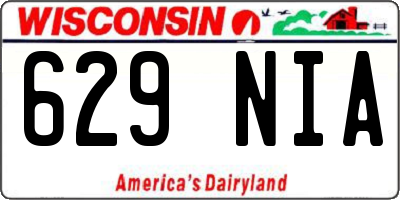 WI license plate 629NIA