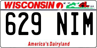 WI license plate 629NIM