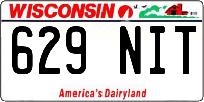 WI license plate 629NIT