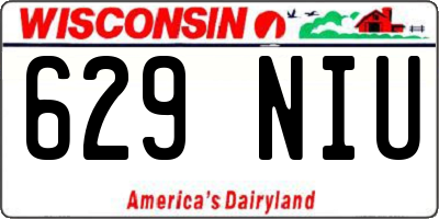 WI license plate 629NIU