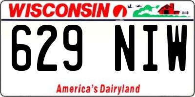 WI license plate 629NIW