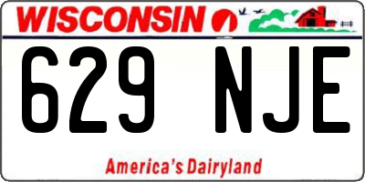 WI license plate 629NJE