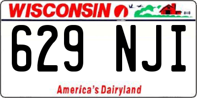 WI license plate 629NJI