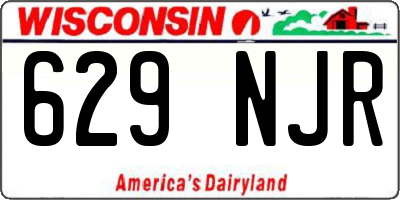 WI license plate 629NJR
